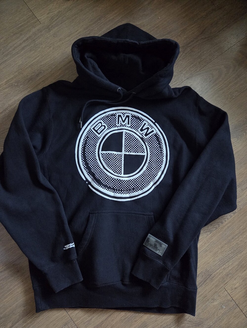 Black Joshua Vides × BMW Collectipn hoodie Size L Large Logo Front